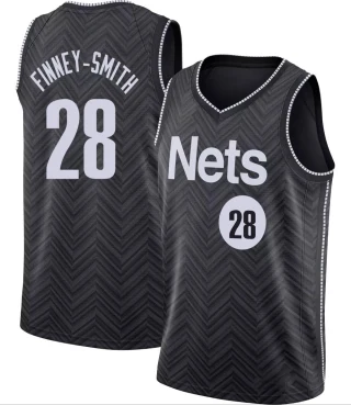 Youth Dorian Finney-Smith Brooklyn Nets Black Swingman 2020/21 Jersey - Earned Edition