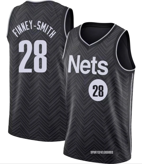 Youth Dorian Finney-Smith Brooklyn Nets Black Swingman 2020/21 Jersey - Earned Edition
