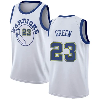 Youth Draymond Green Golden State Warriors Gold Swingman White Hardwood Classics Jersey