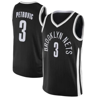 Youth Drazen Petrovic Brooklyn Nets Black Swingman Jersey - City Edition