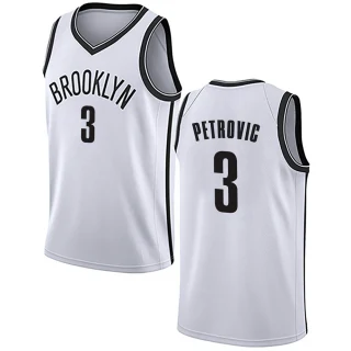 Youth Drazen Petrovic Brooklyn Nets White Swingman Jersey - Association Edition