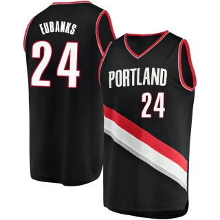 Youth Drew Eubanks Portland Trail Blazers Black Fast Break Jersey - Icon Edition
