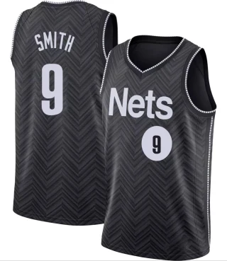 Youth Dru Smith Brooklyn Nets Black Swingman 2020/21 Jersey - Earned Edition
