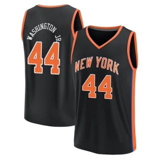 Youth Duane Washington Jr. New York Knicks Black Fast Break 2022/23 City Edition Jersey