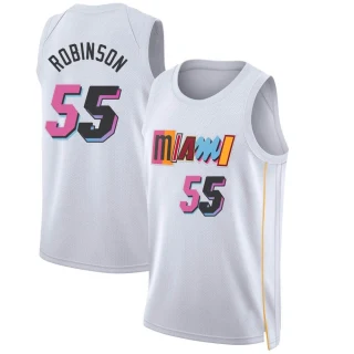 Youth Duncan Robinson Miami Heat White Swingman 2022/23 City Edition Jersey