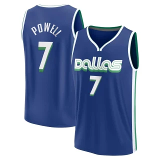 Youth Dwight Powell Dallas Mavericks Blue Fast Break 2022/23 City Edition Jersey