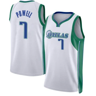 Youth Dwight Powell Dallas Mavericks White Swingman 2021/22 City Edition Jersey