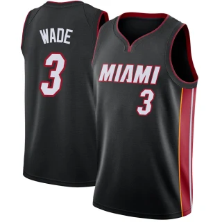 Youth Dwyane Wade Miami Heat Black Swingman Jersey - Icon Edition
