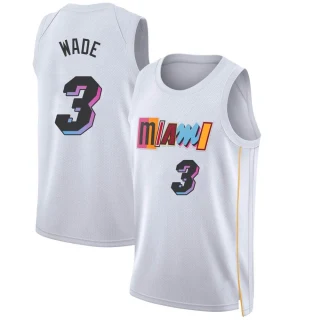 Youth Dwyane Wade Miami Heat White Swingman 2022/23 City Edition Jersey