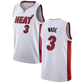 Youth Dwyane Wade Miami Heat White Swingman Jersey - Association Edition