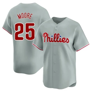Youth Dylan Moore Philadelphia Phillies Gray Limited Away Jersey