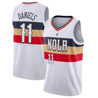 Youth Dyson Daniels New Orleans Pelicans White Swingman 2018/19 Jersey - Earned Edition