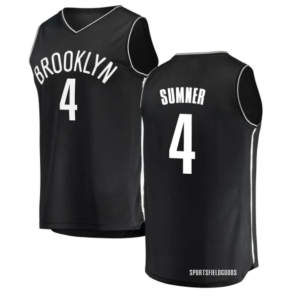 Youth Edmond Sumner Brooklyn Nets Black Fast Break Jersey - Icon Edition