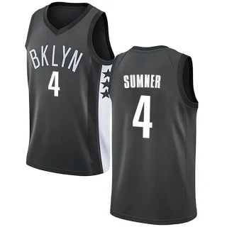 Youth Edmond Sumner Brooklyn Nets Gray Swingman Jersey - Statement Edition