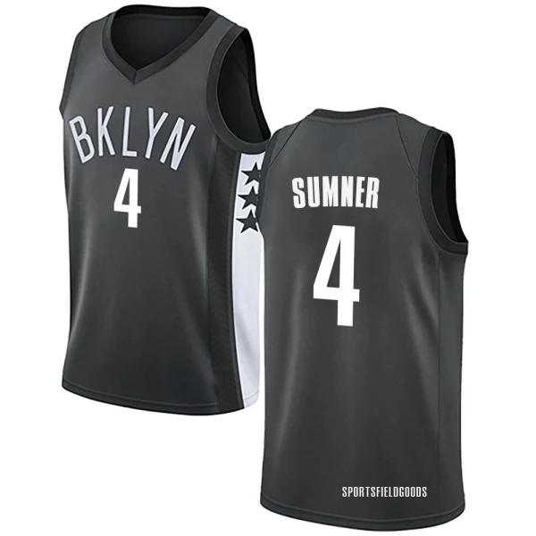 Youth Edmond Sumner Brooklyn Nets Gray Swingman Jersey - Statement Edition