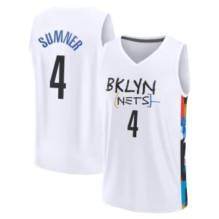 Youth Edmond Sumner Brooklyn Nets White Fast Break 2022/23 City Edition Jersey