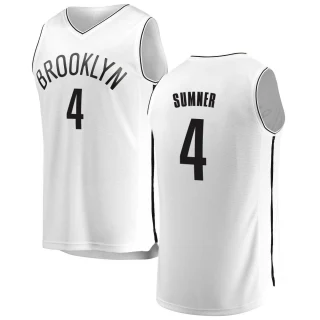Youth Edmond Sumner Brooklyn Nets White Fast Break Jersey - Association Edition