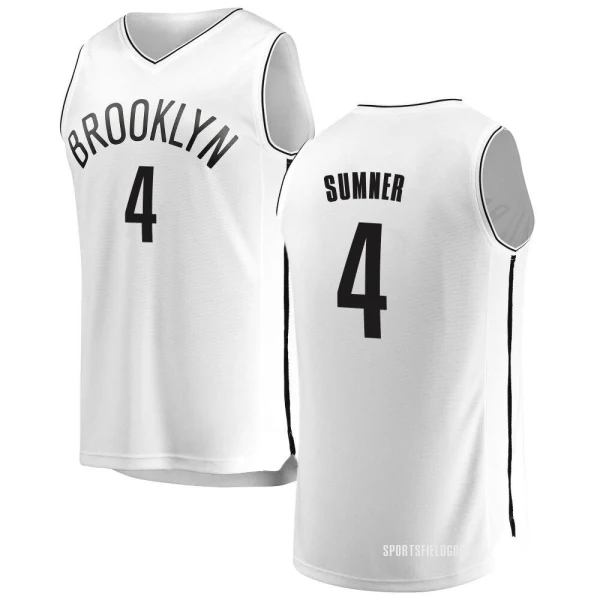 Youth Edmond Sumner Brooklyn Nets White Fast Break Jersey - Association Edition