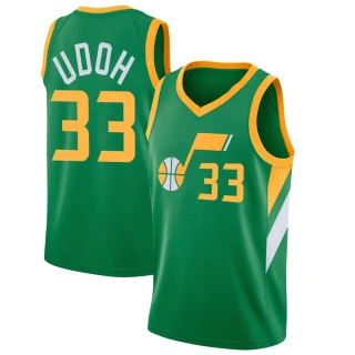 Youth Ekpe Udoh Utah Jazz Green Swingman 2020/21 Jersey - Earned Edition