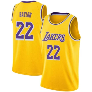 Youth Elgin Baylor Los Angeles Lakers Gold Swingman 2018/19 Jersey - Icon Edition