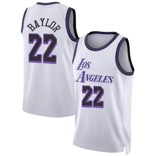 Youth Elgin Baylor Los Angeles Lakers White Swingman 2022/23 City Edition Jersey