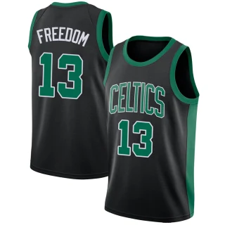 Youth Enes Freedom Boston Celtics Black Swingman Jersey - Statement Edition