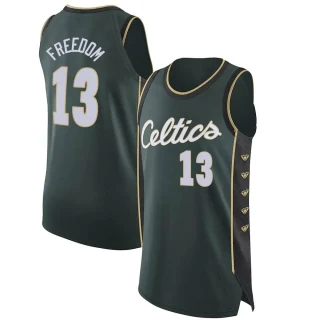 Youth Enes Freedom Boston Celtics Green Authentic 2022/23 City Edition Jersey