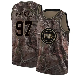 Youth Eugene Omoruyi Detroit Pistons Camo Swingman Realtree Collection Jersey