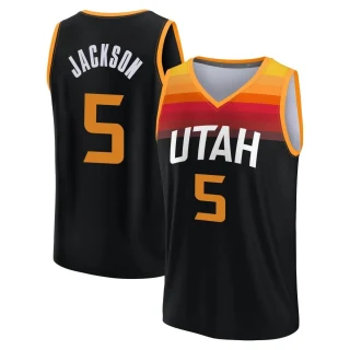 Youth Frank Jackson Utah Jazz Black Fast Break 2021/22 Replica City Edition Jersey