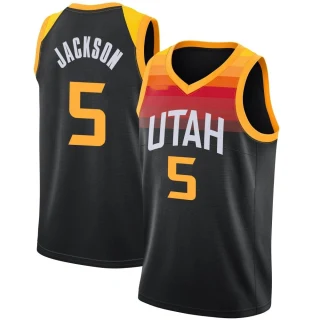 Youth Frank Jackson Utah Jazz Black Swingman Jaz 2021/22 Diamond Icon Edition Jersey