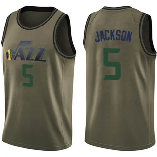 Youth Frank Jackson Utah Jazz Green Swingman Salute to Service Jersey