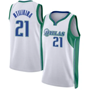 Youth Frank Ntilikina Dallas Mavericks White Swingman 2021/22 City Edition Jersey