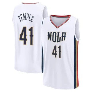 Youth Garrett Temple New Orleans Pelicans White Fast Break 2021/22 Replica City Edition Jersey