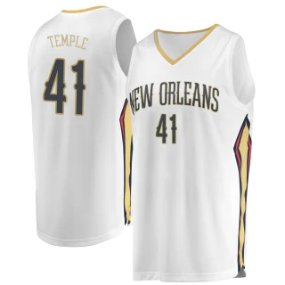 Youth Garrett Temple New Orleans Pelicans White Fast Break Jersey - Association Edition