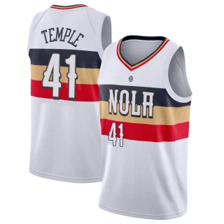 Youth Garrett Temple New Orleans Pelicans White Swingman 2018/19 Jersey - Earned Edition