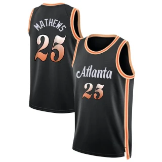 Youth Garrison Mathews Atlanta Hawks Black Swingman 2022/23 City Edition Jersey