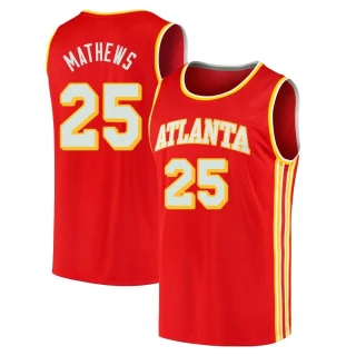 Youth Garrison Mathews Atlanta Hawks Red Fast Break 2020/21 Jersey - Icon Edition