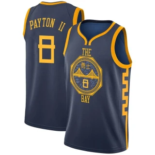 Youth Gary Payton II Golden State Warriors Gold Swingman Navy 2018/19 Jersey - City Edition
