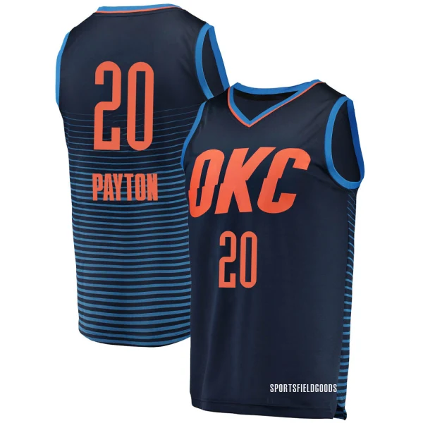 Youth Gary Payton Oklahoma City Thunder Navy Fast Break Replica Jersey - Statement Edition