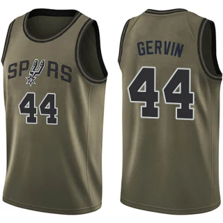 Youth George Gervin San Antonio Spurs Green Swingman Salute to Service Jersey