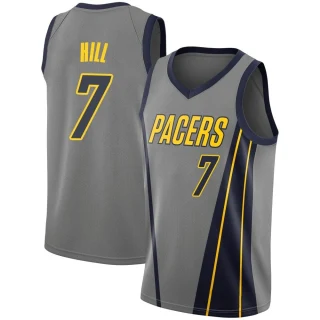 Youth George Hill Indiana Pacers Gray Swingman 2018/19 Jersey - City Edition