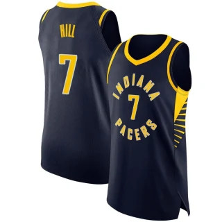 Youth George Hill Indiana Pacers Navy Authentic Jersey - Icon Edition