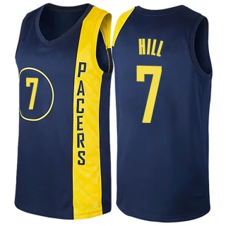 Youth George Hill Indiana Pacers Navy Blue Swingman Jersey - City Edition