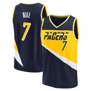 Youth George Hill Indiana Pacers Navy Fast Break 2021/22 Replica City Edition Jersey