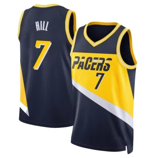 Youth George Hill Indiana Pacers Navy Swingman 2021/22 City Edition Jersey