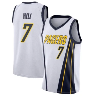 Youth George Hill Indiana Pacers White Swingman 2018/19 Jersey - Earned Edition