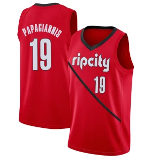 Youth Georgios Papagiannis Portland Trail Blazers Red Swingman 2018/19 Jersey - Earned Edition