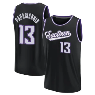 Youth Georgios Papagiannis Sacramento Kings Black Fast Break 2021/22 Replica City Edition Jersey