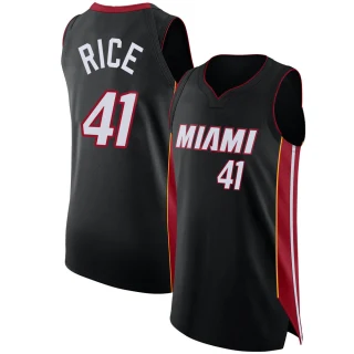 Youth Glen Rice Miami Heat Black Authentic Jersey - Icon Edition
