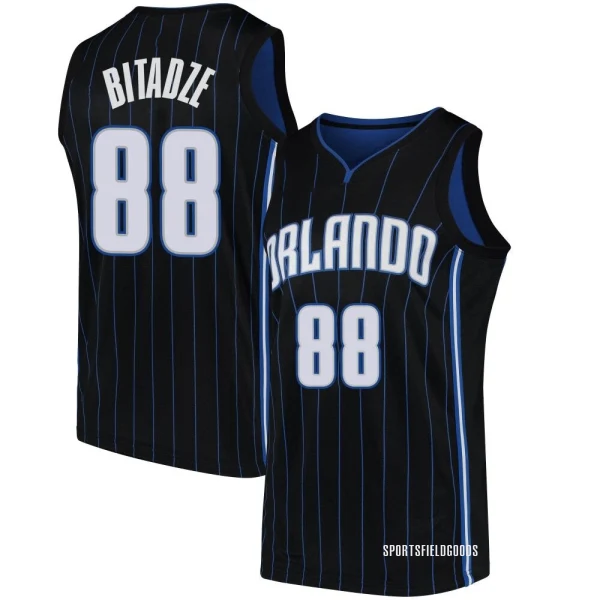 Youth Goga Bitadze Orlando Magic Black Swingman Jersey - Statement Edition